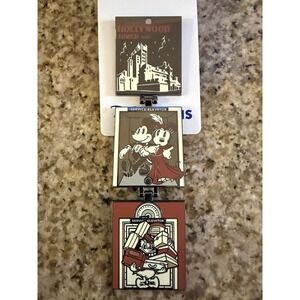 Disney Parks Hollywood Studios Tower Of Terror Tri Fold Donald Mickey Pin New
